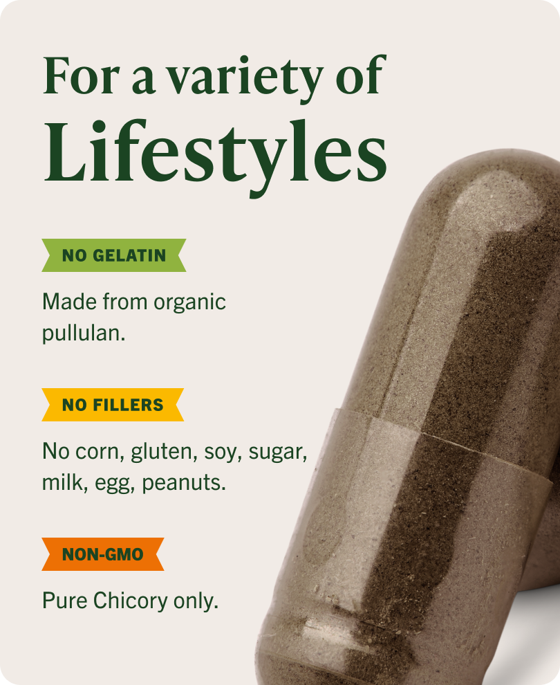 USDA Organic Chicory Root Capsules - 90 CT