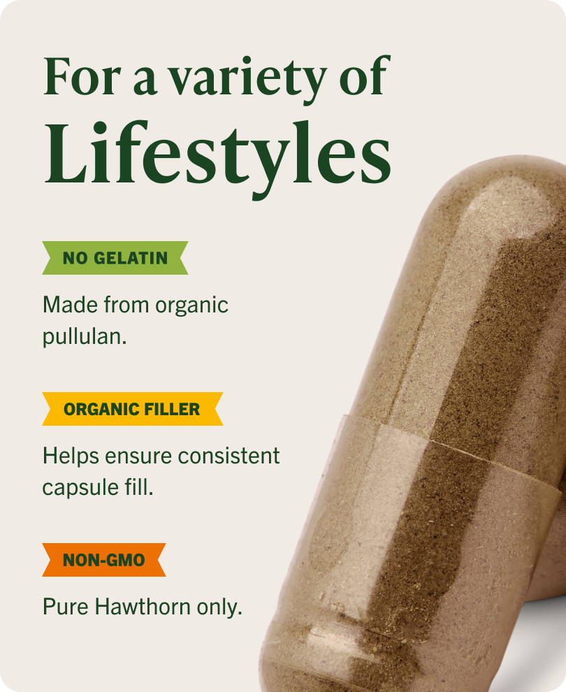 USDA Organic Hawthorn Berry Capsules - 90 CT