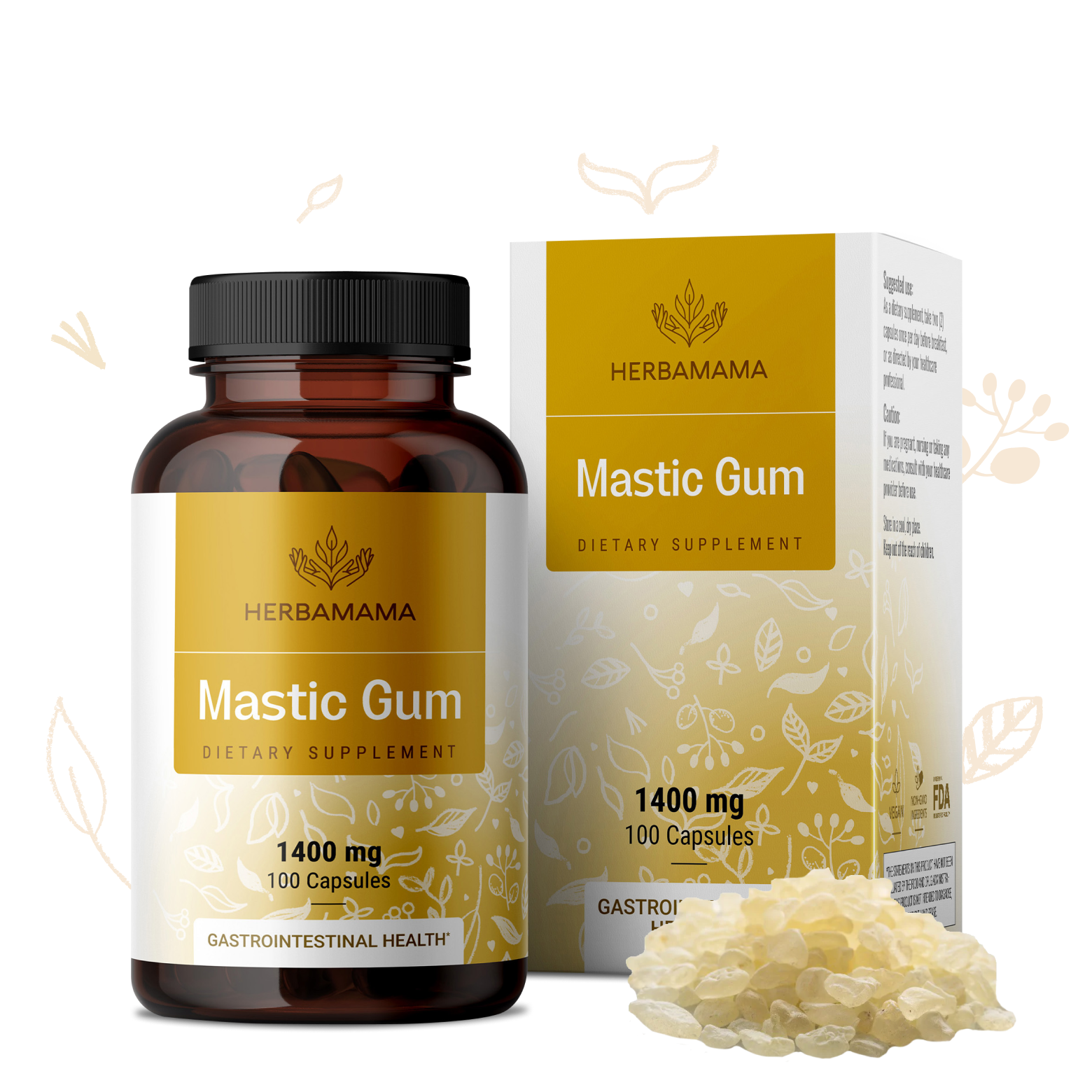 Mastic Gum 30 Vegan capsules (500 mg/capsule; 30 capsules) – AFPIShop