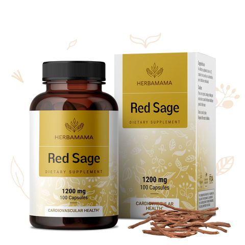 Red Sage Supplement - 100 Capsules