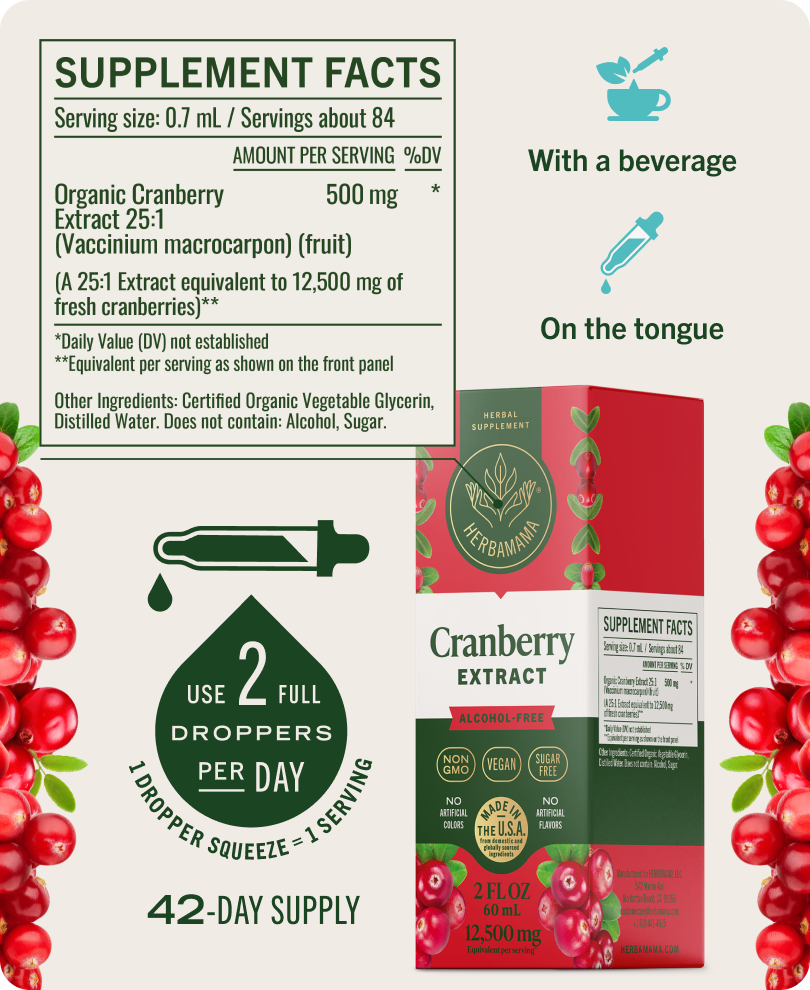 Cranberry Extract Drops - 2 Fl. Oz. Bottle