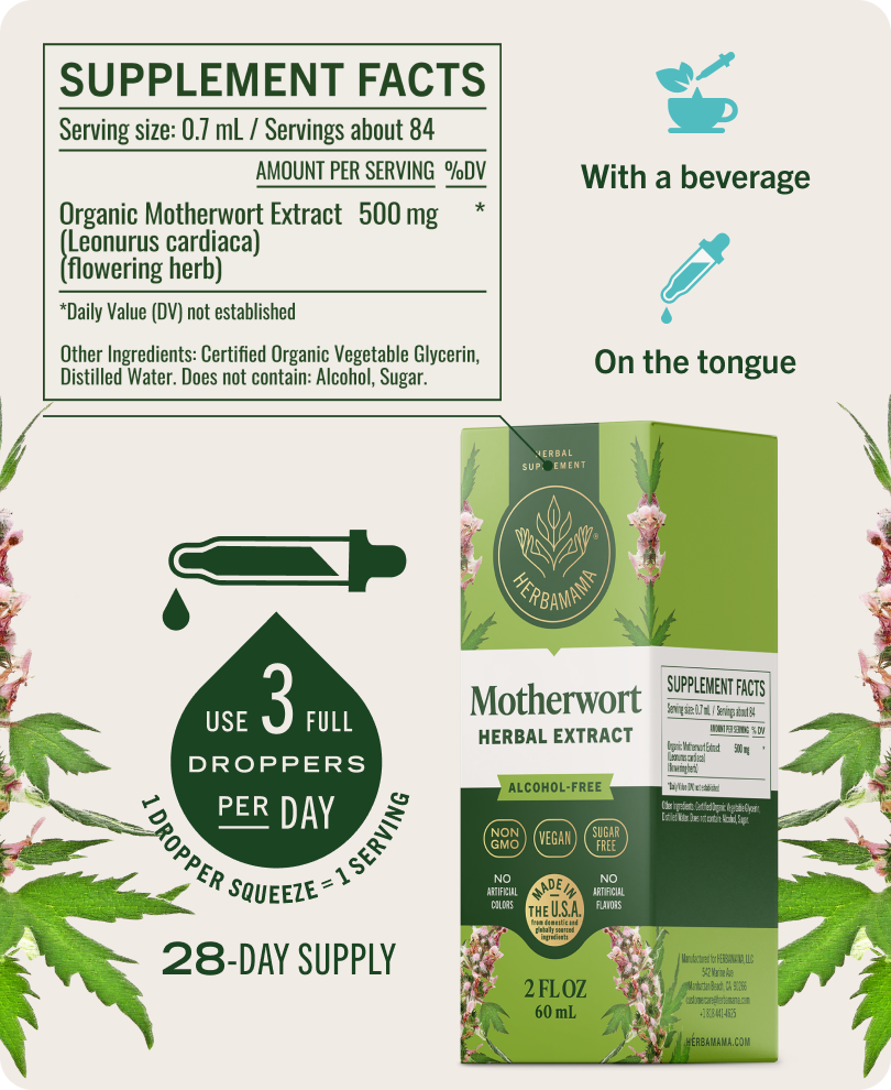 Motherwort Drops - 2 Fl. Oz. Bottle
