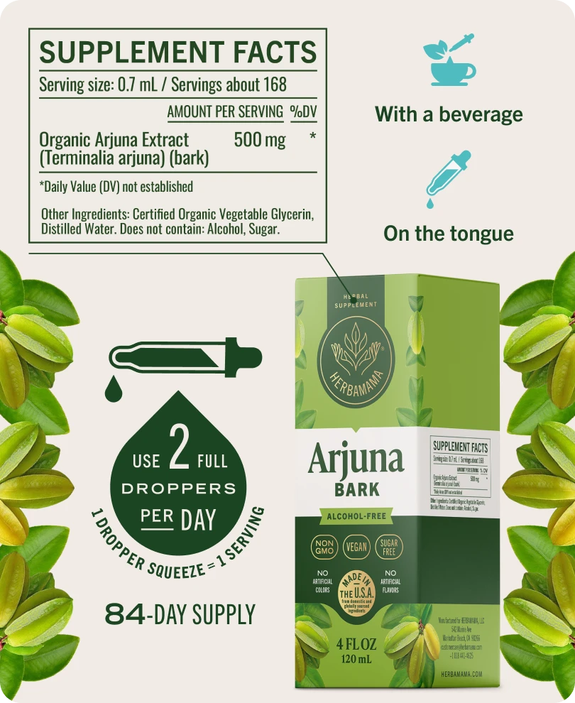 Arjuna Bark Drops - 4 Fl. Oz. Bottle