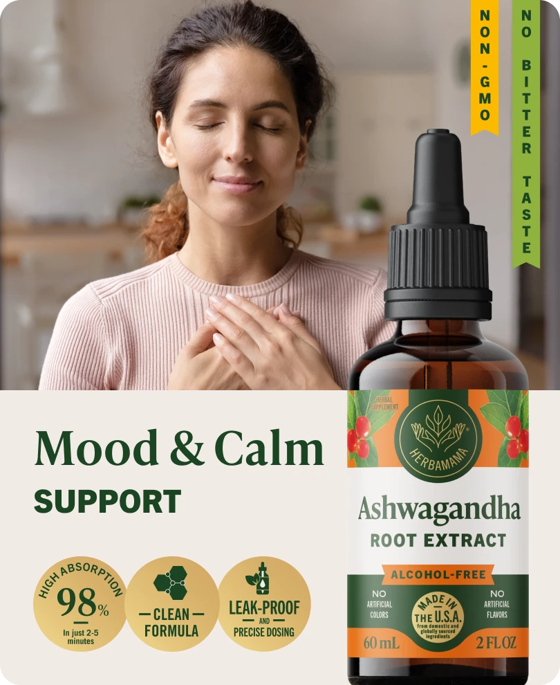 Ashwagandha Root Extract Drops - 2 Fl. Oz. Bottle