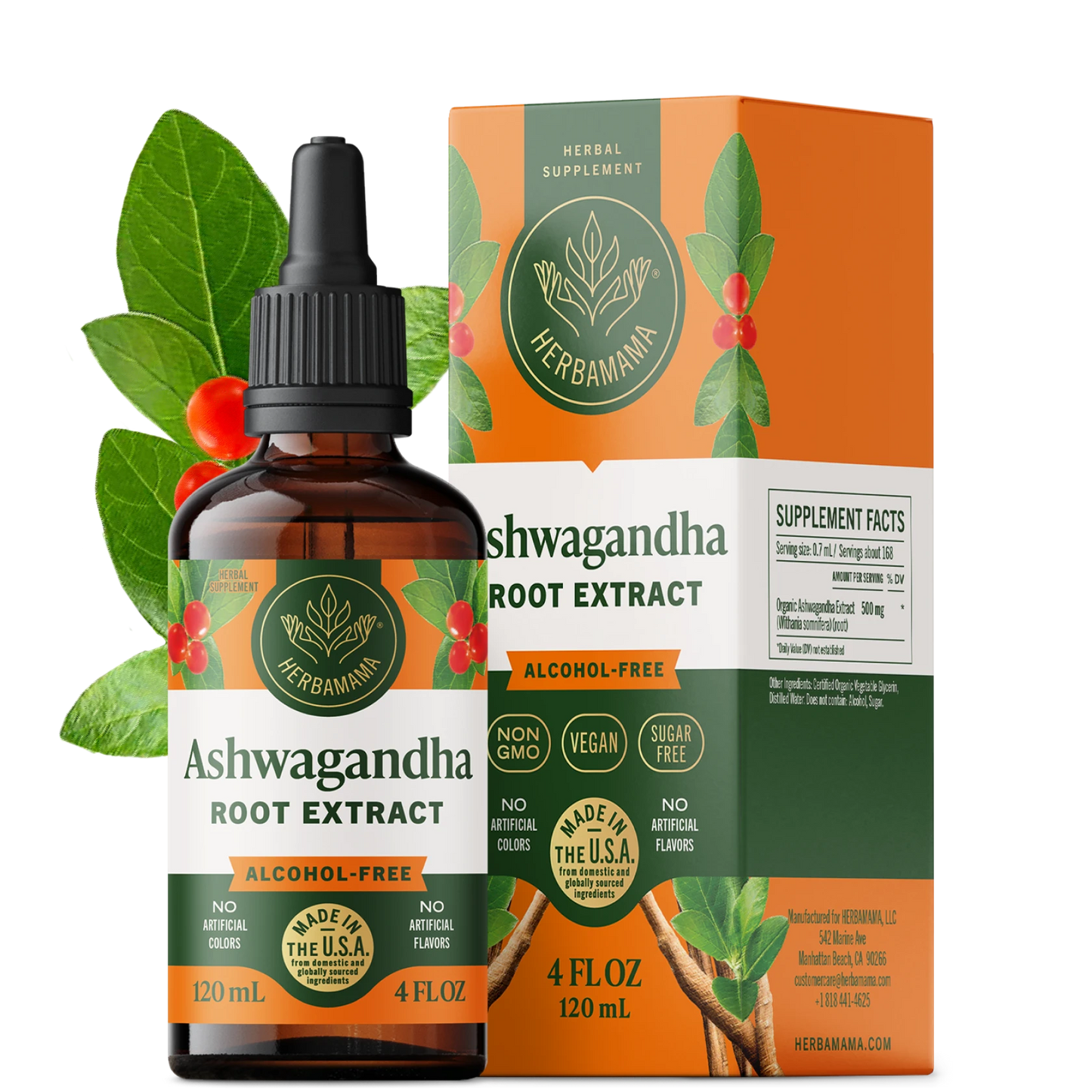 Ashwagandha Root Extract Drops - 4 Fl. Oz. Bottle