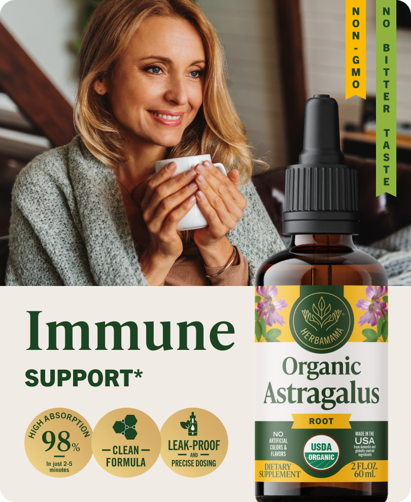 USDA Organic Astragalus Root Drops - 2 Fl. Oz. Bottle