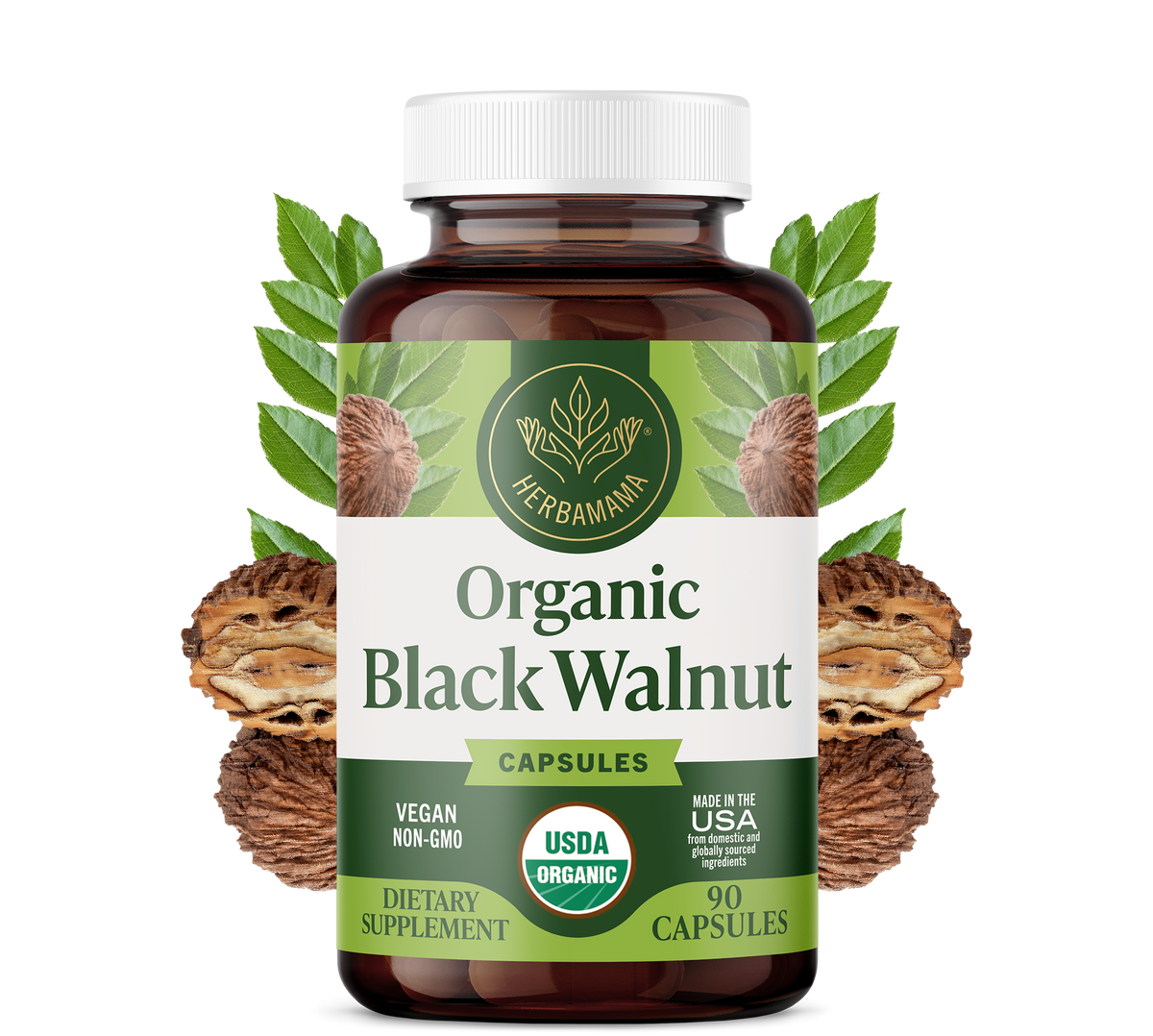 USDA Organic Black Walnut Capsules - 90 CT