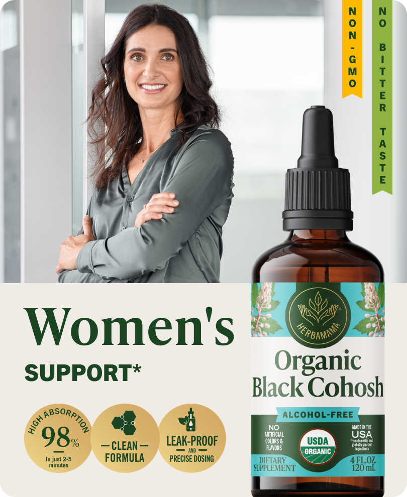 USDA Organic Black Cohosh Drops - 4 Fl. Oz. Bottle