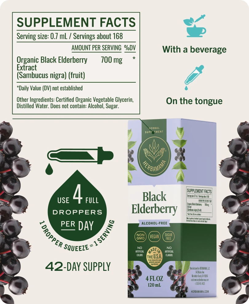 Black Elderberry Drops - 4 Fl. Oz. Bottle