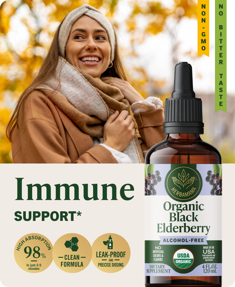 USDA Organic Black Elderberry Drops - 4 Fl. Oz. Bottle