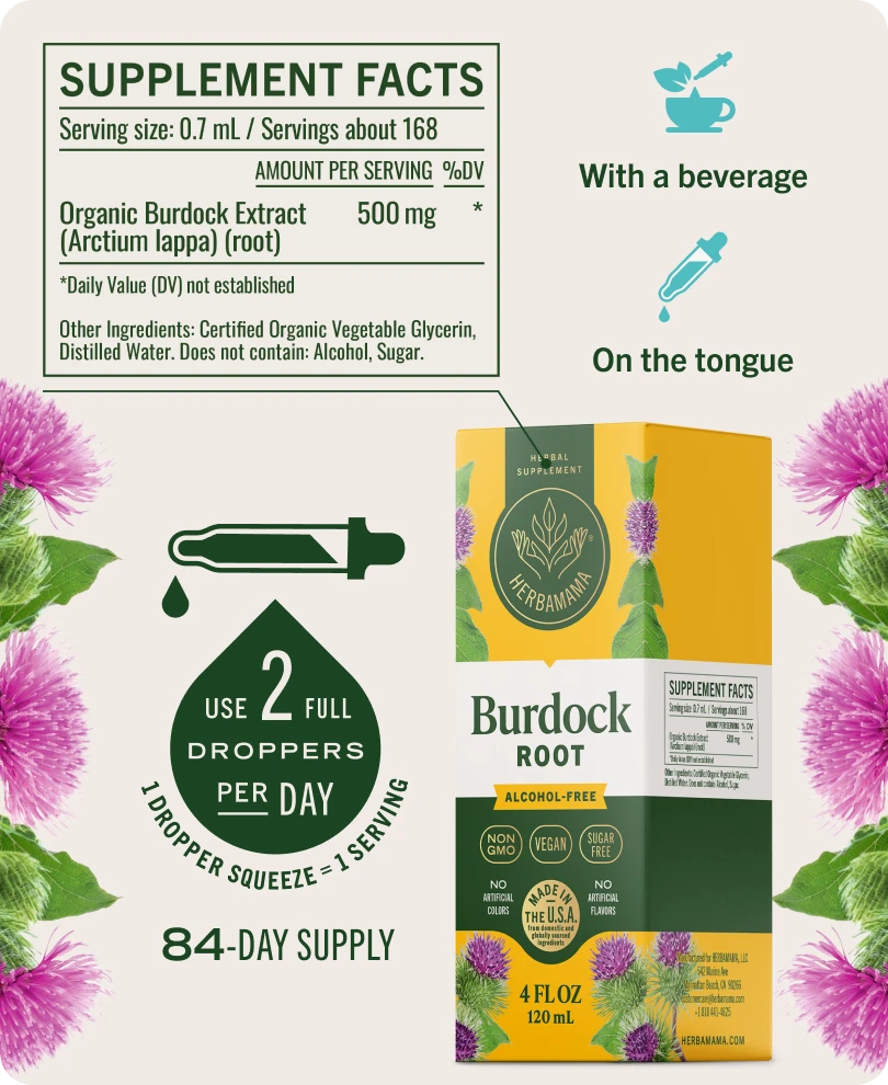 Burdock Root Drops - 4 Fl. Oz. Bottle