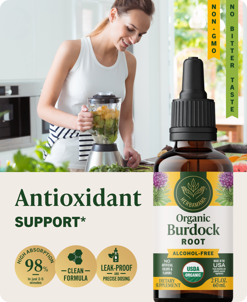 USDA Organic Burdock Root Drops - 2 Fl. Oz. Bottle
