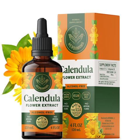 Calendula Flower Extract Drops - 4 Fl. Oz. Bottle