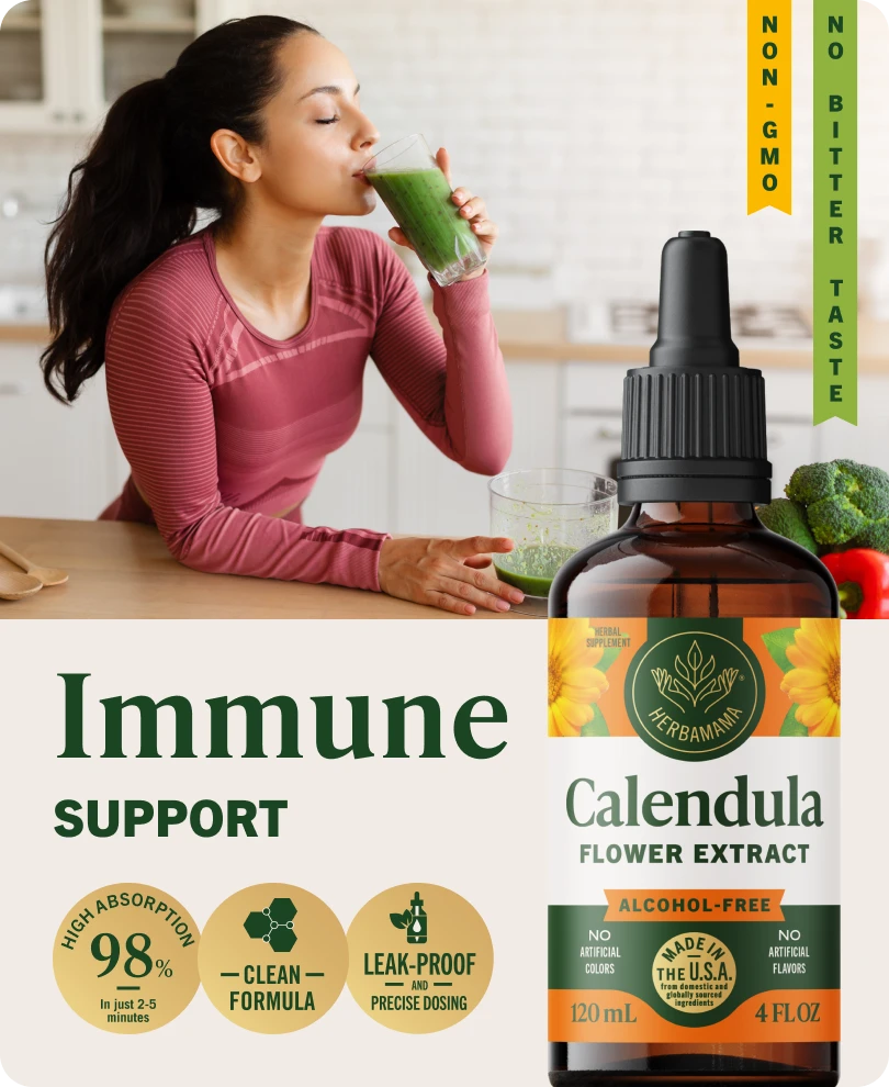 Calendula Flower Extract Drops - 4 Fl. Oz. Bottle