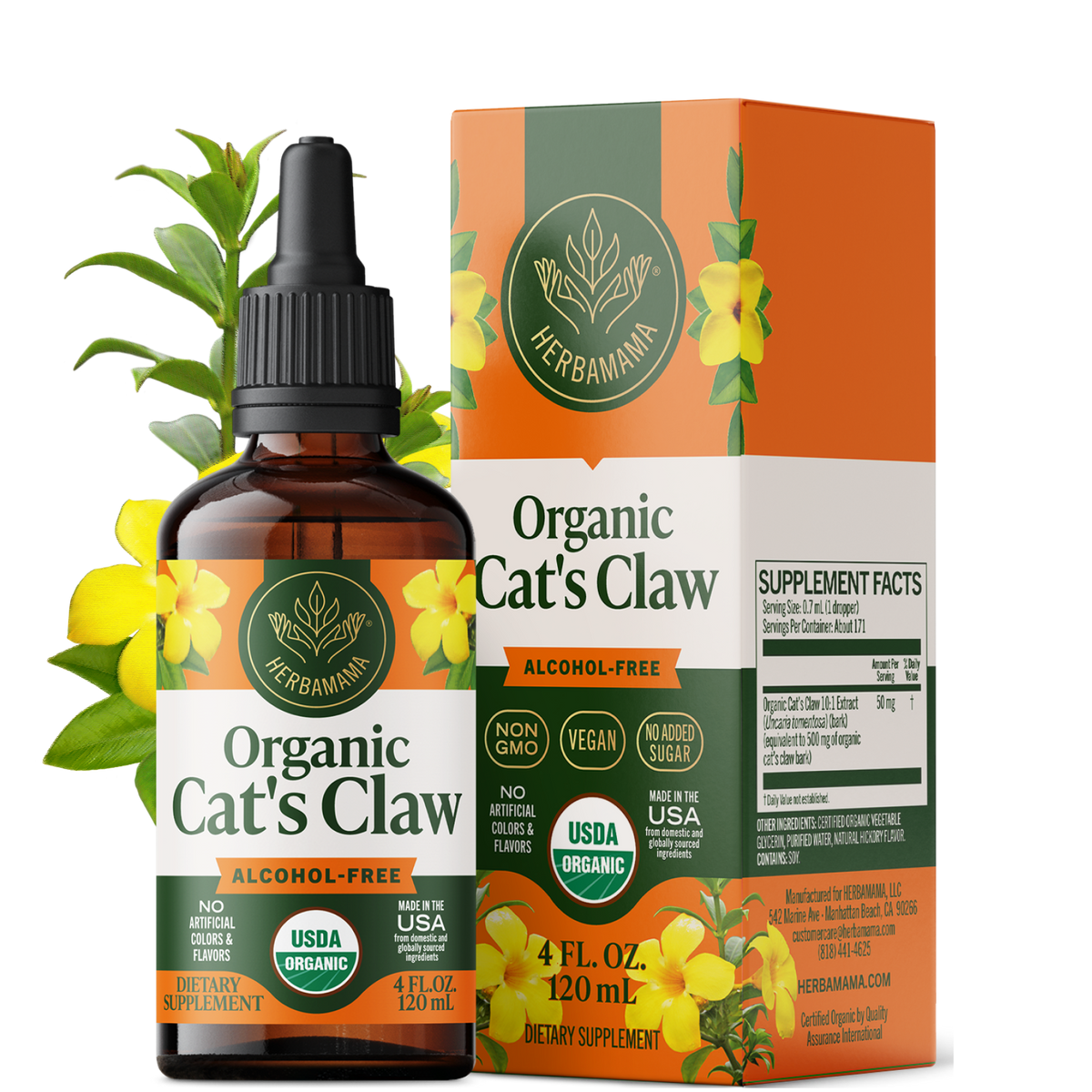 Organic Cat’s Claw Drops - 4 Fl. Oz. Bottle
