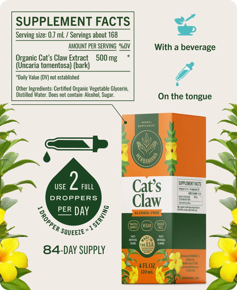 Cat’s Claw Drops - 4 Fl. Oz. Bottle