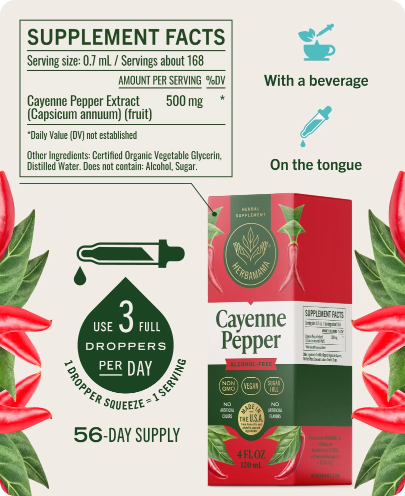 Cayenne Pepper Drops - 4 Fl. Oz. Bottle