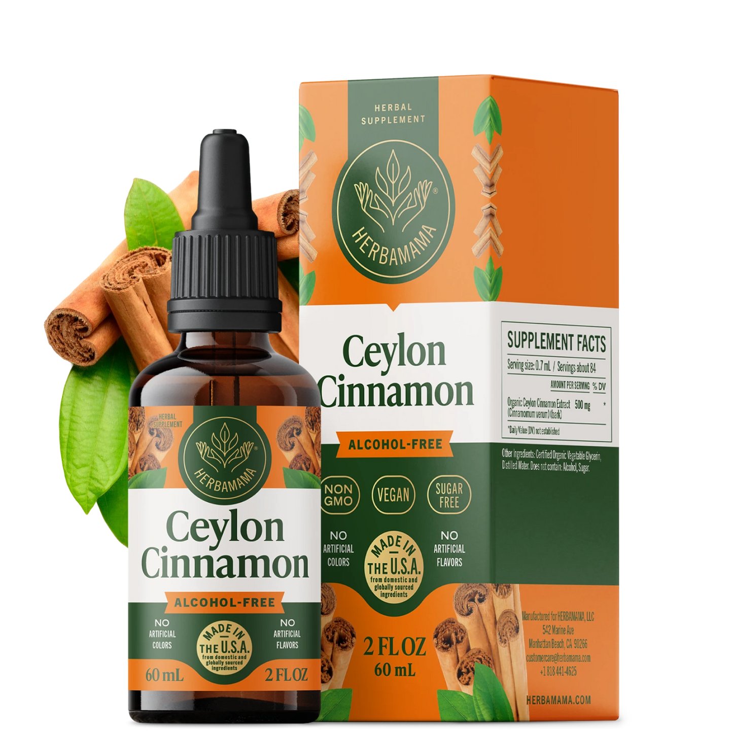 Ceylon Cinnamon Drops - 2 Fl. Oz. Bottle