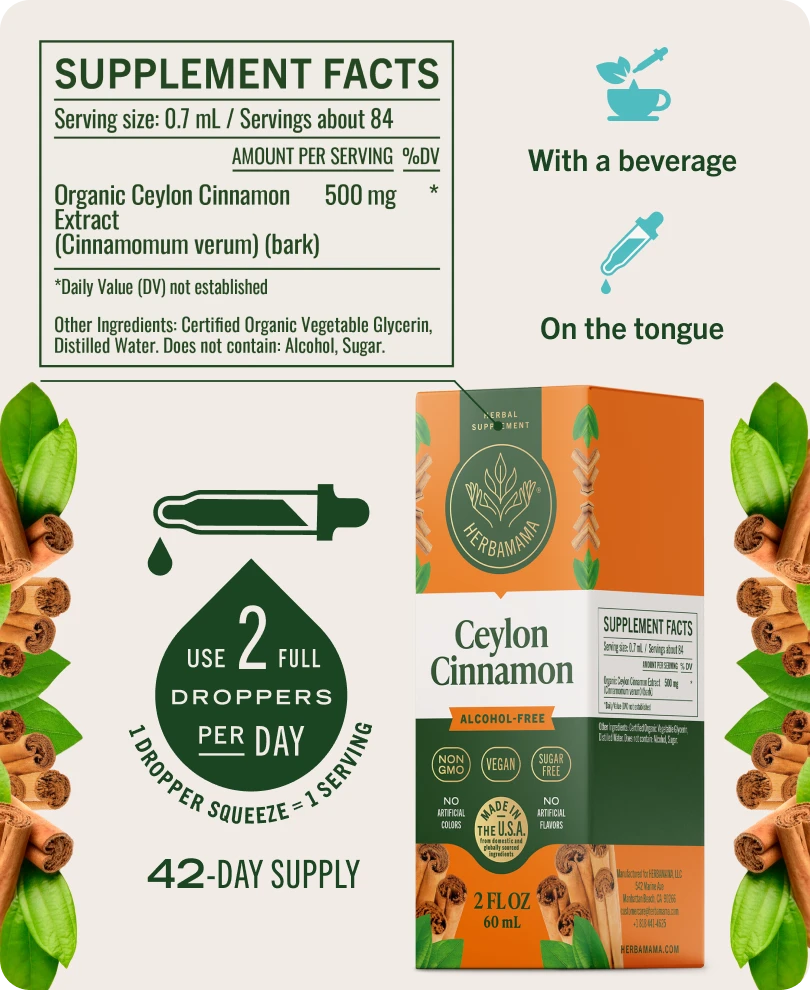 Ceylon Cinnamon Drops - 2 Fl. Oz. Bottle