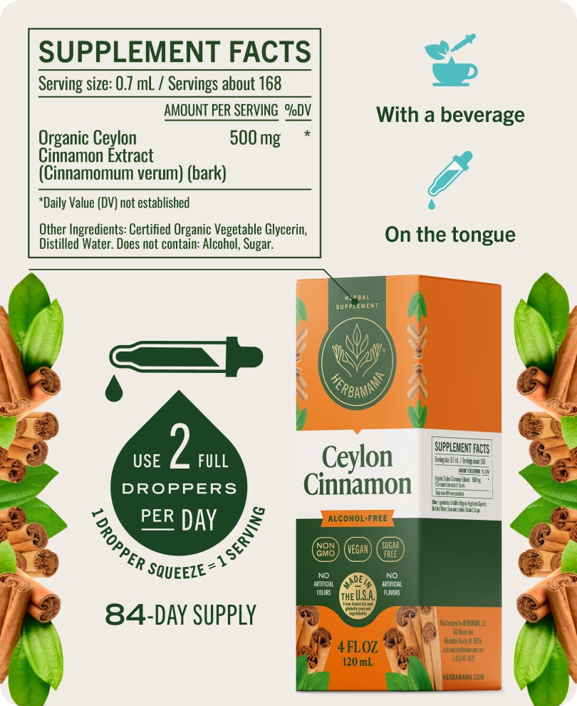 Ceylon Cinnamon Drops - 4 Fl. Oz. Bottle