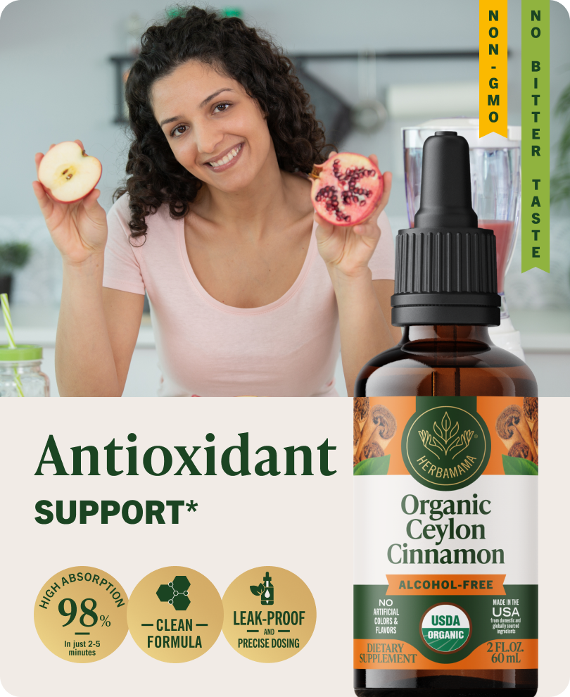 USDA Organic Ceylon Cinnamon Drops - 2 Fl. Oz. Bottle