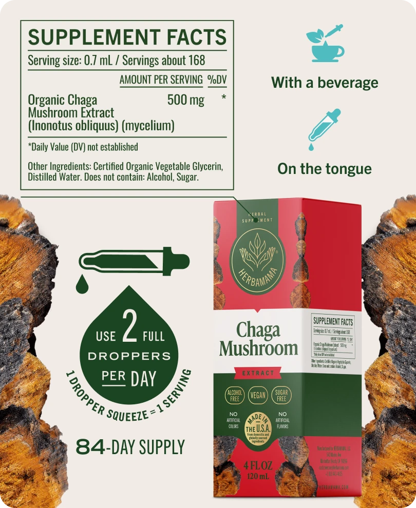 Chaga Mushroom Drops - 4 Fl. Oz. Bottle