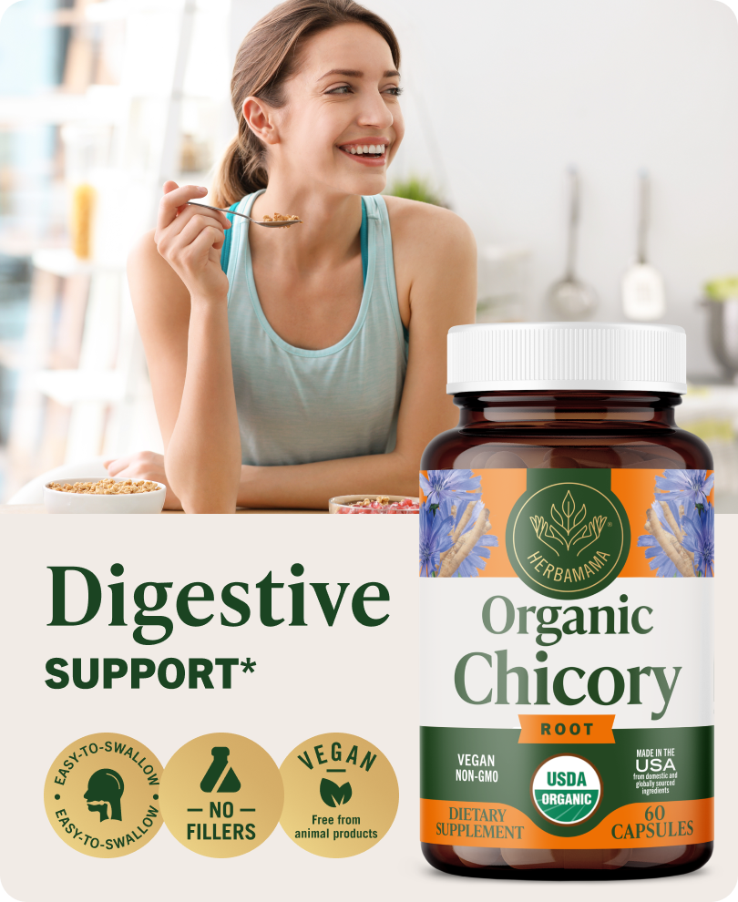 USDA Organic Chicory Root Capsules - 90 CT