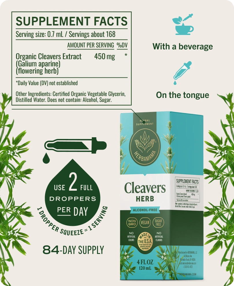 Cleavers Herb Drops - 4 Fl. Oz. Bottle