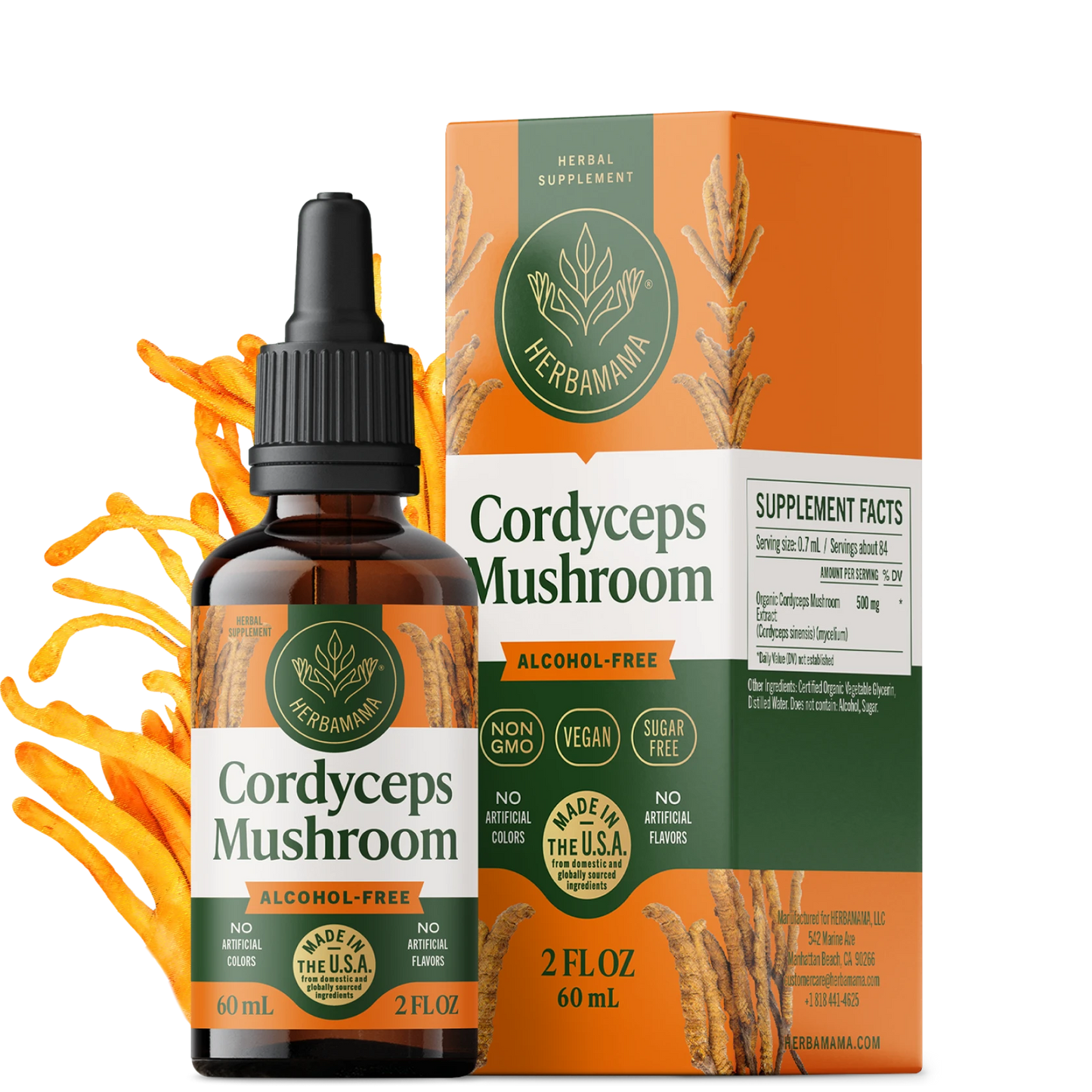 Cordyceps Mushroom Drops - 2 Fl. Oz. Bottle