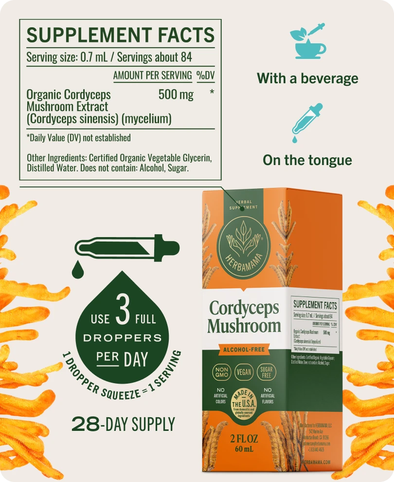 Cordyceps Mushroom Drops - 2 Fl. Oz. Bottle