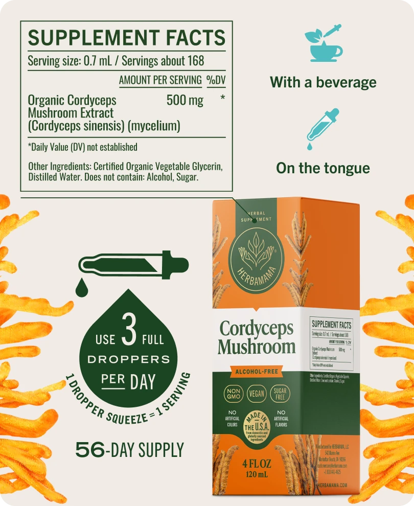 Cordyceps Mushroom Drops - 4 Fl. Oz. Bottle
