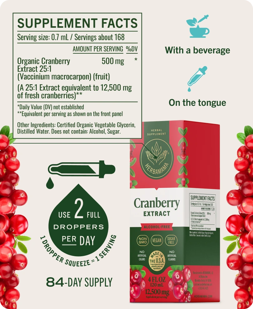 Cranberry Extract Drops - 4 Fl. Oz. Bottle