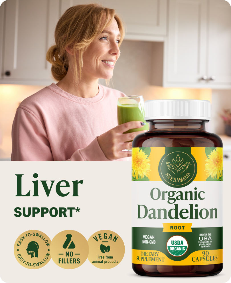 USDA Organic Dandelion Root Capsules - 90 CT