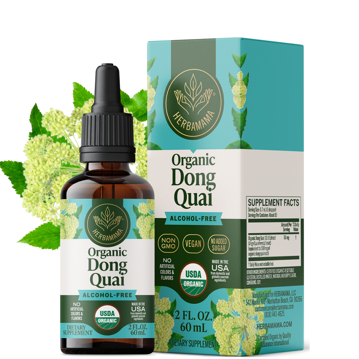 USDA Organic Dong Quai Drops - 2 Fl. Oz. Bottle