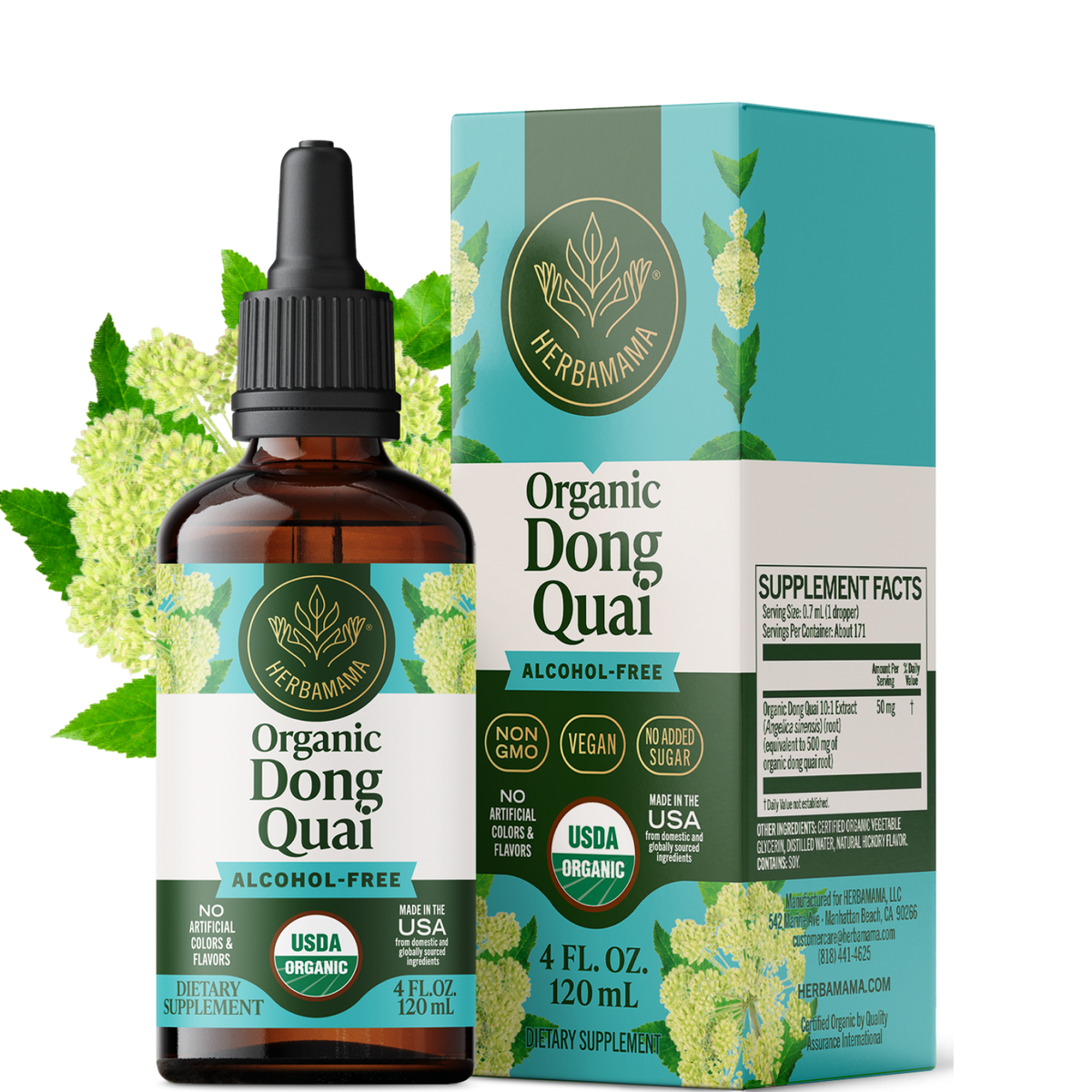 USDA Organic Dong Quai Drops - 4 Fl. Oz. Bottle