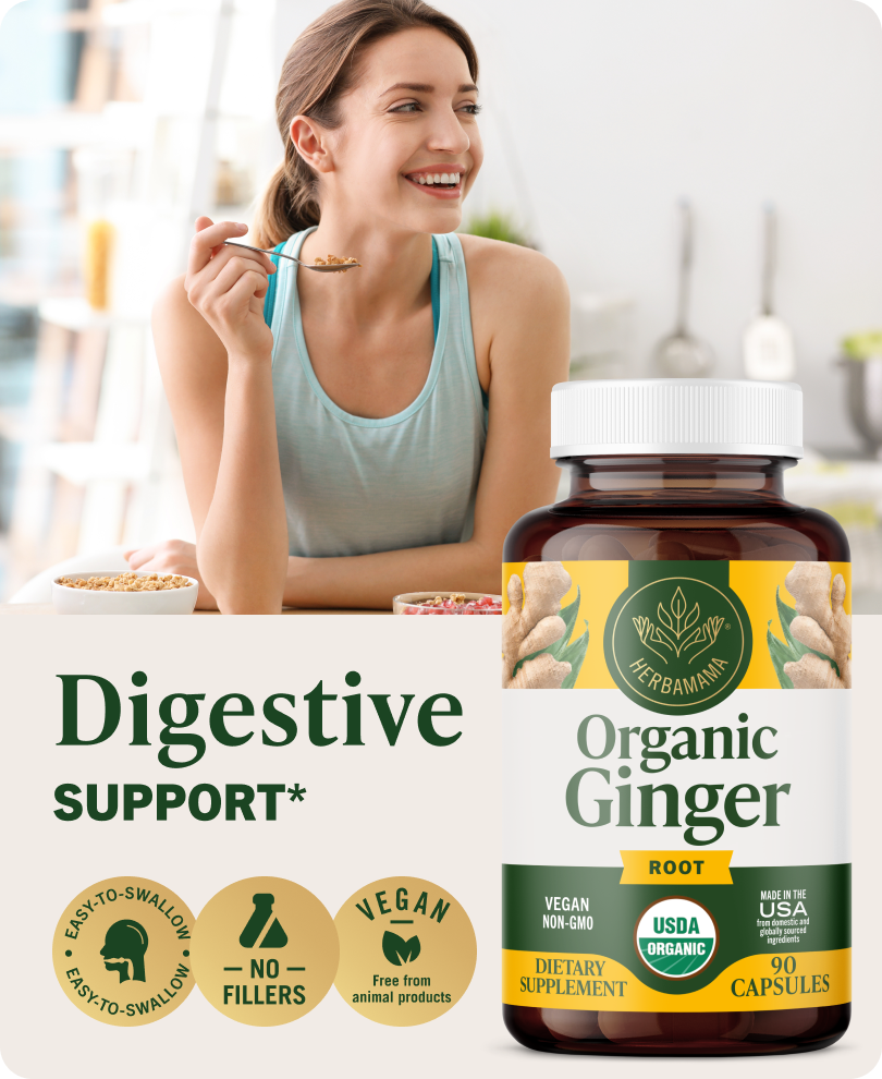 USDA Organic Ginger Root Capsules - 90 CT