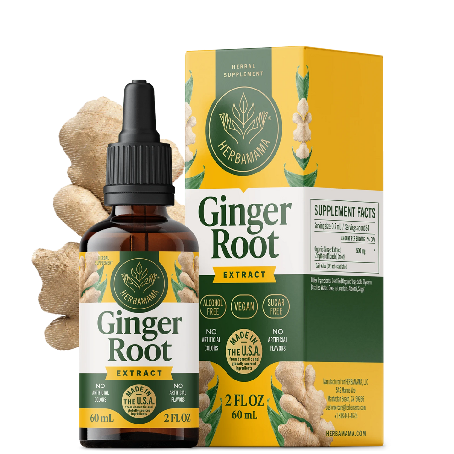 Ginger Root Extract Drops - 2 Fl. Oz. Bottle