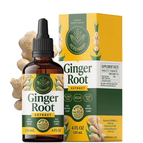 Ginger Root Extract Drops - 4 Fl. Oz. Bottle