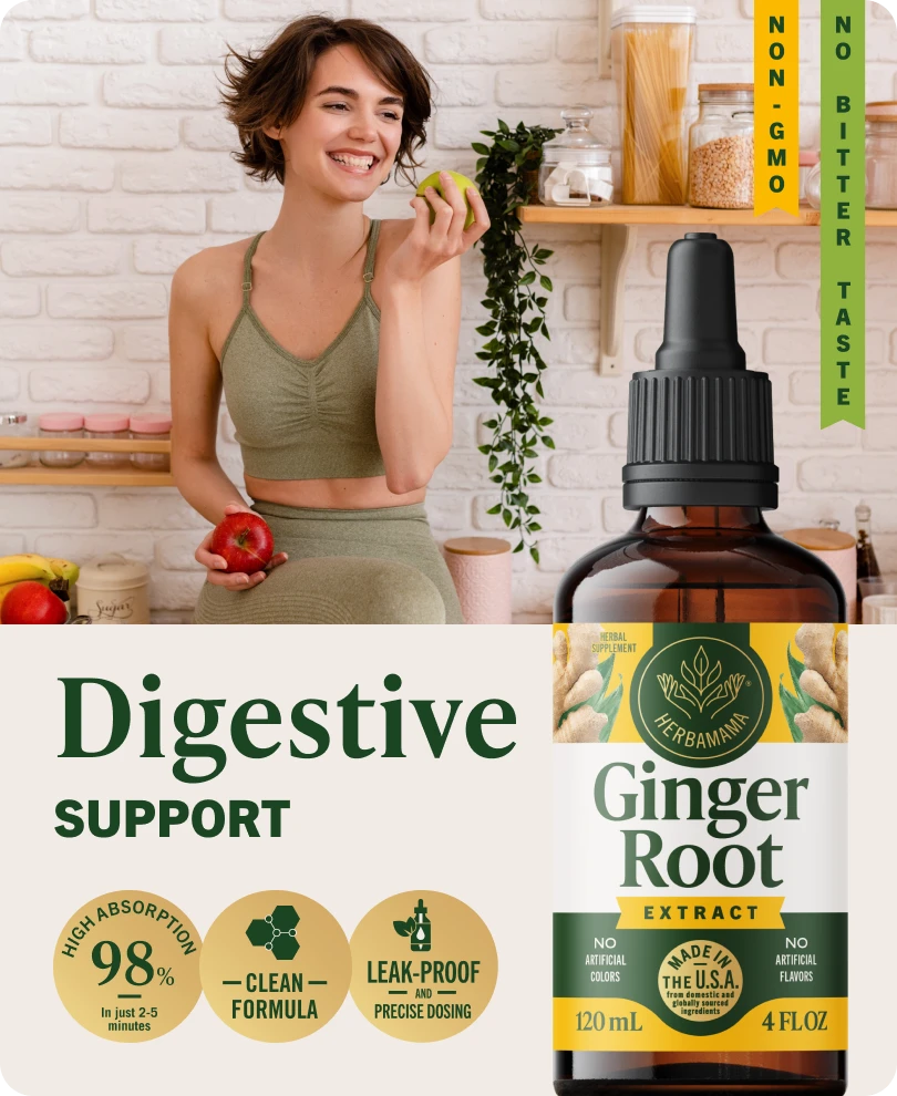 Ginger Root Extract Drops - 4 Fl. Oz. Bottle