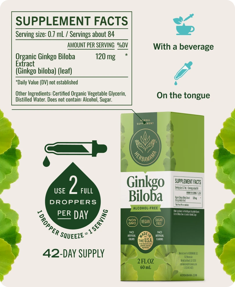 Ginkgo Biloba Drops - 2 Fl. Oz. Bottle