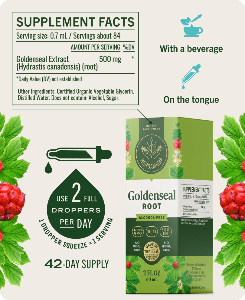 Goldenseal Root Drops - 2 Fl. Oz. Bottle