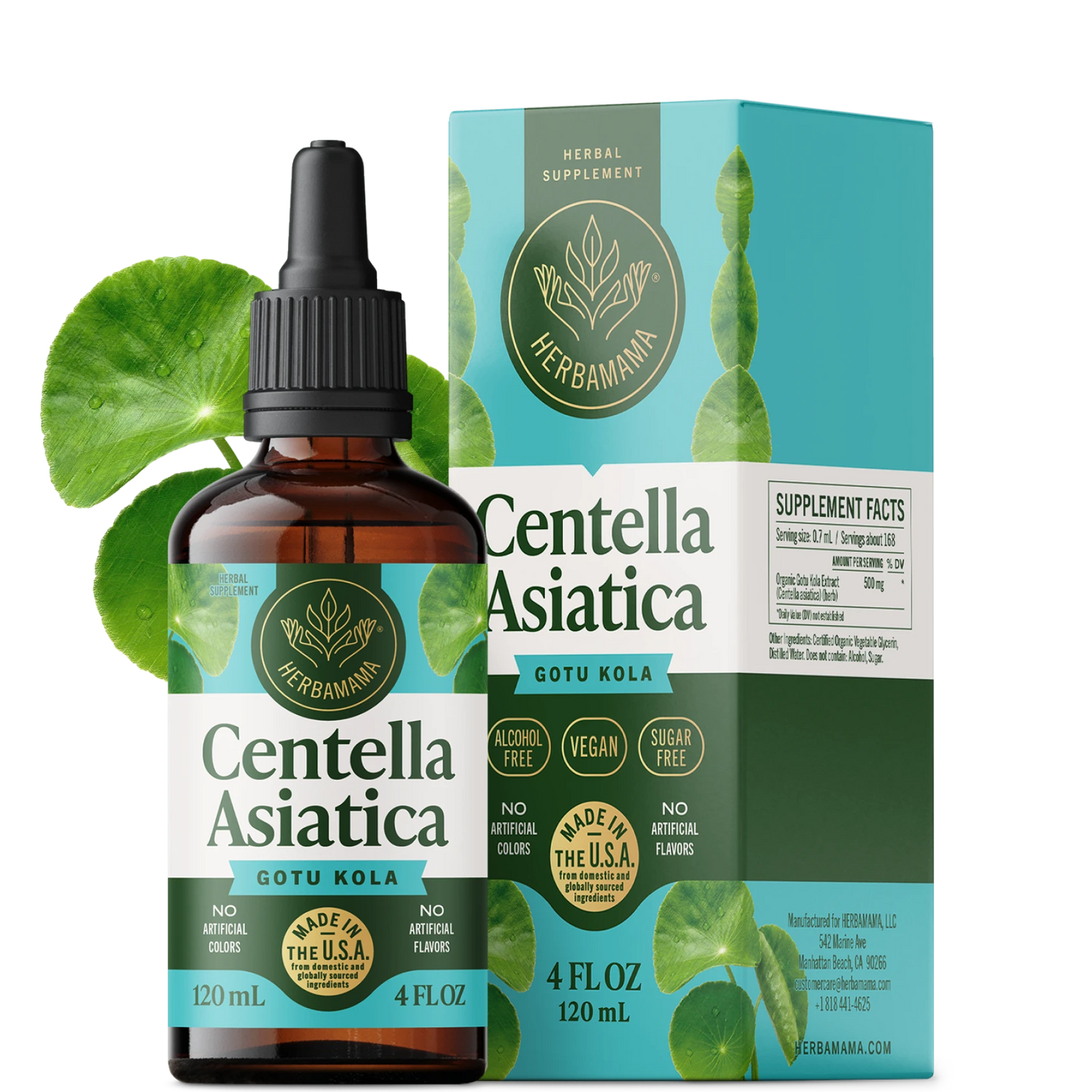 Centella Asiatica Gotu Kola Drops - 4 Fl. Oz. Bottle