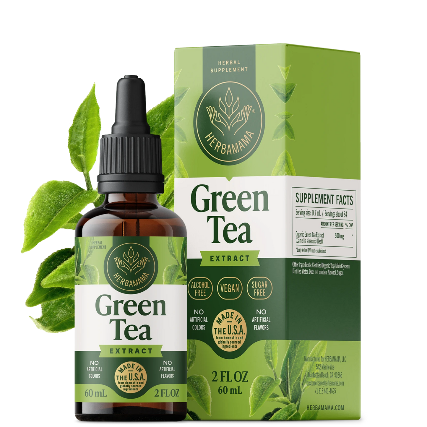 Green Tea Extract Drops - 2 Fl. Oz. Bottle