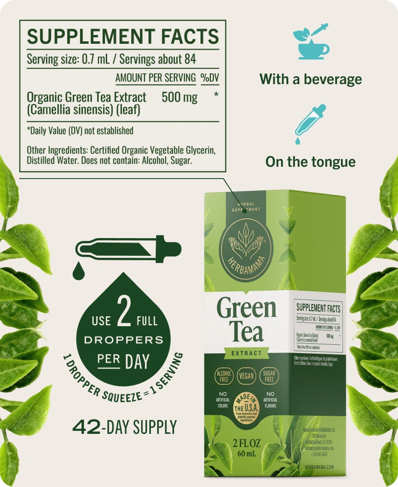 Green Tea Extract Drops - 2 Fl. Oz. Bottle