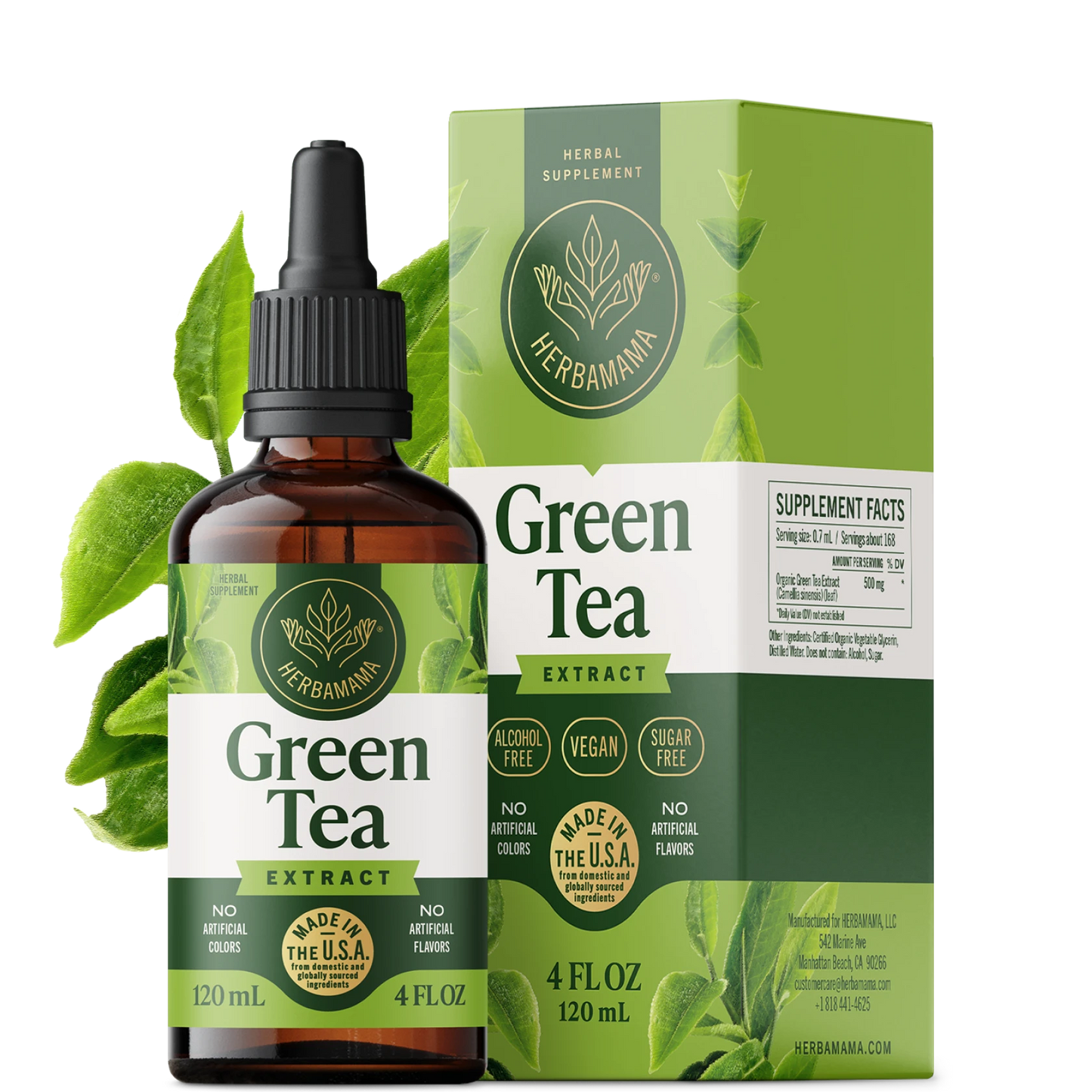 Green Tea Extract Drops - 4 Fl. Oz. Bottle