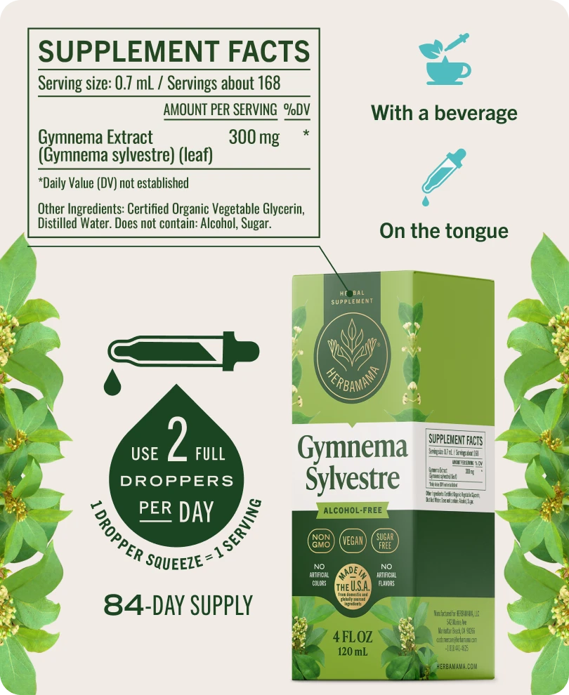 Gymnema Sylvestre Drops - 4 Fl. Oz. Bottle
