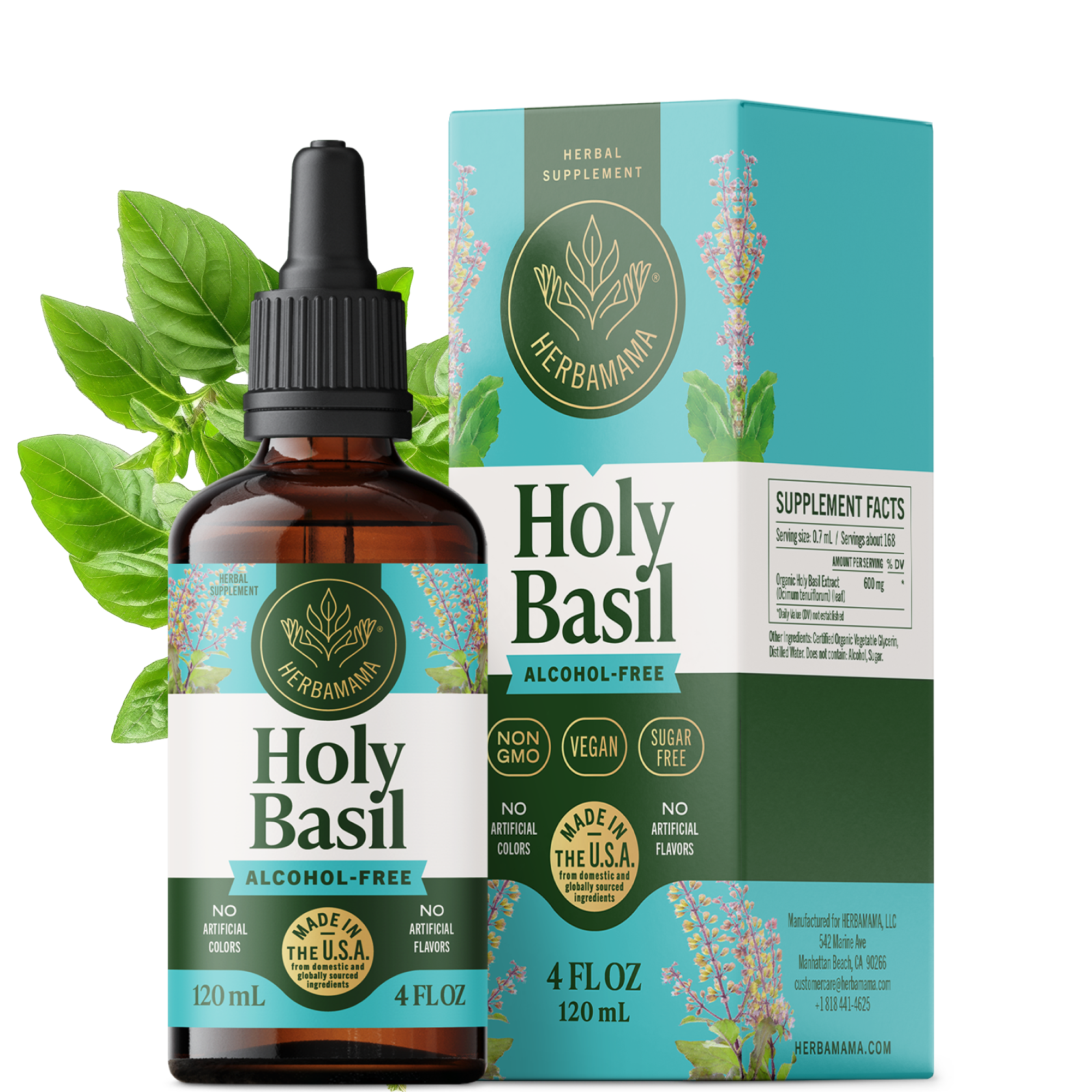 Holy Basil Drops - 4 Fl. Oz. Bottle – Herbamama