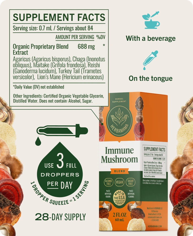 Immune Mushroom Drops - 2 Fl. Oz. Bottle