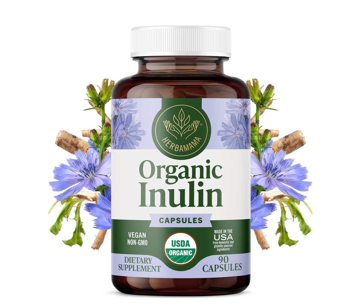 USDA Organic Inulin Capsules - 90 CT