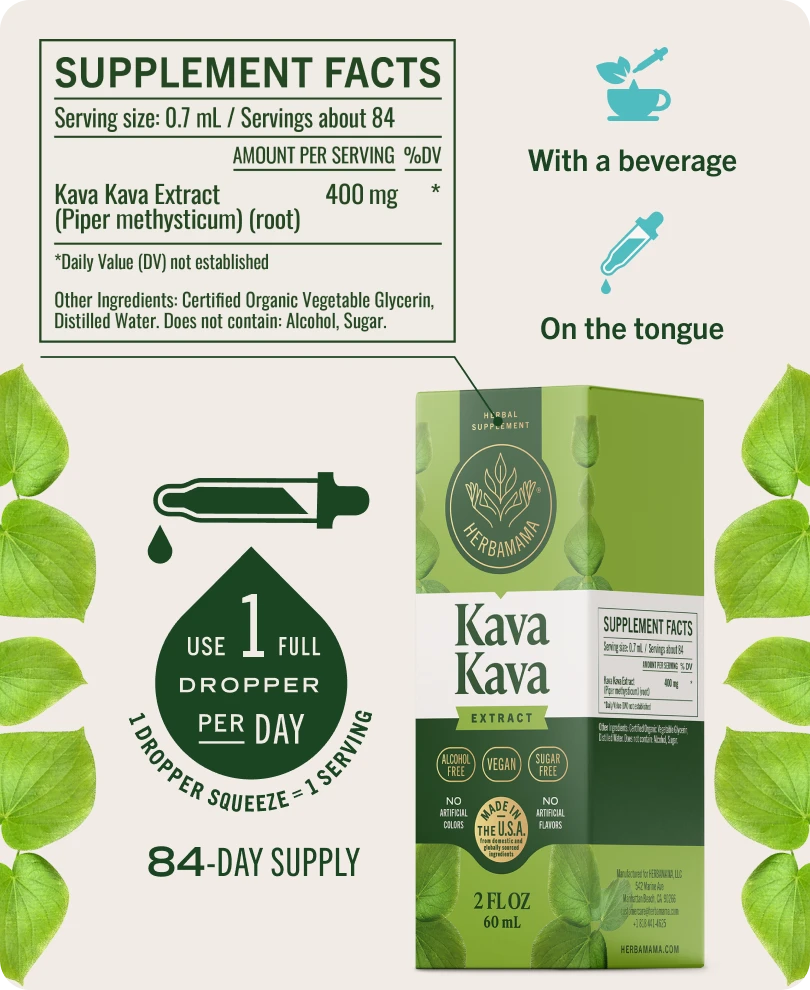Kava Kava Drops - 2 Fl. Oz. Bottle